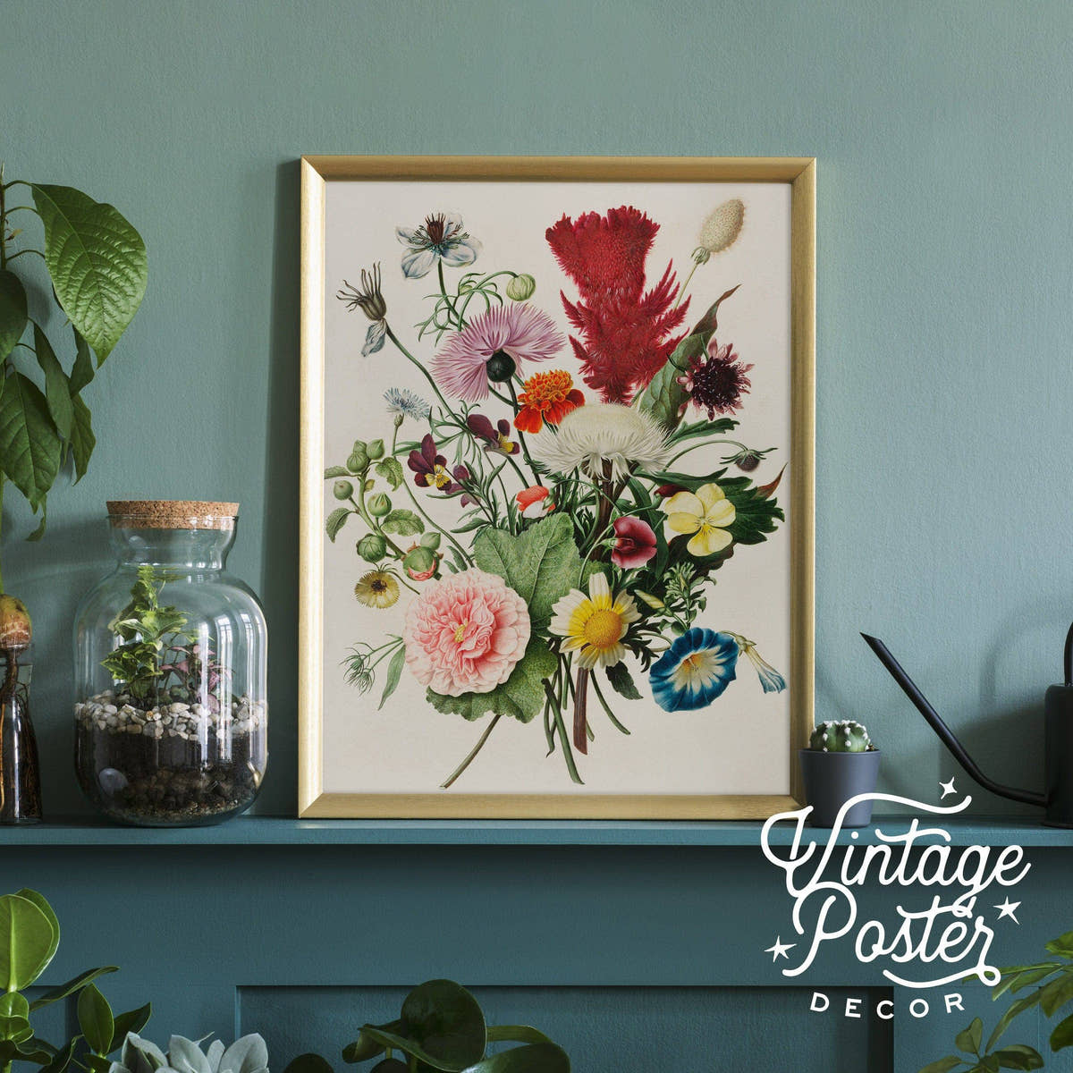 Vintage Floral Art, Antique Flower Painting
