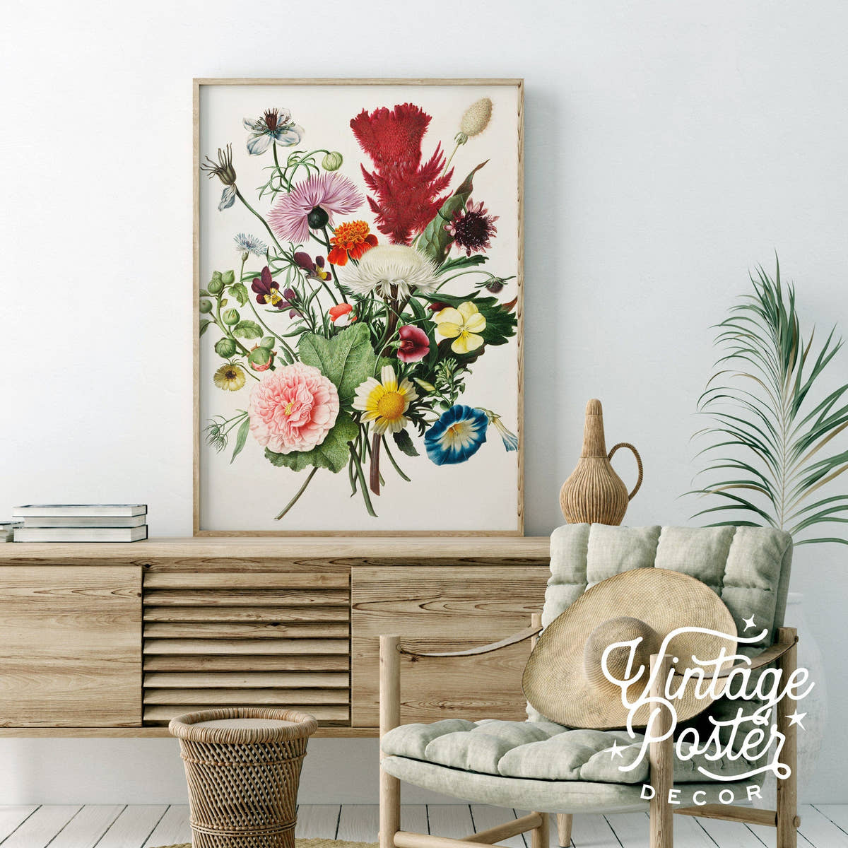 Vintage Floral Art, Antique Flower Painting