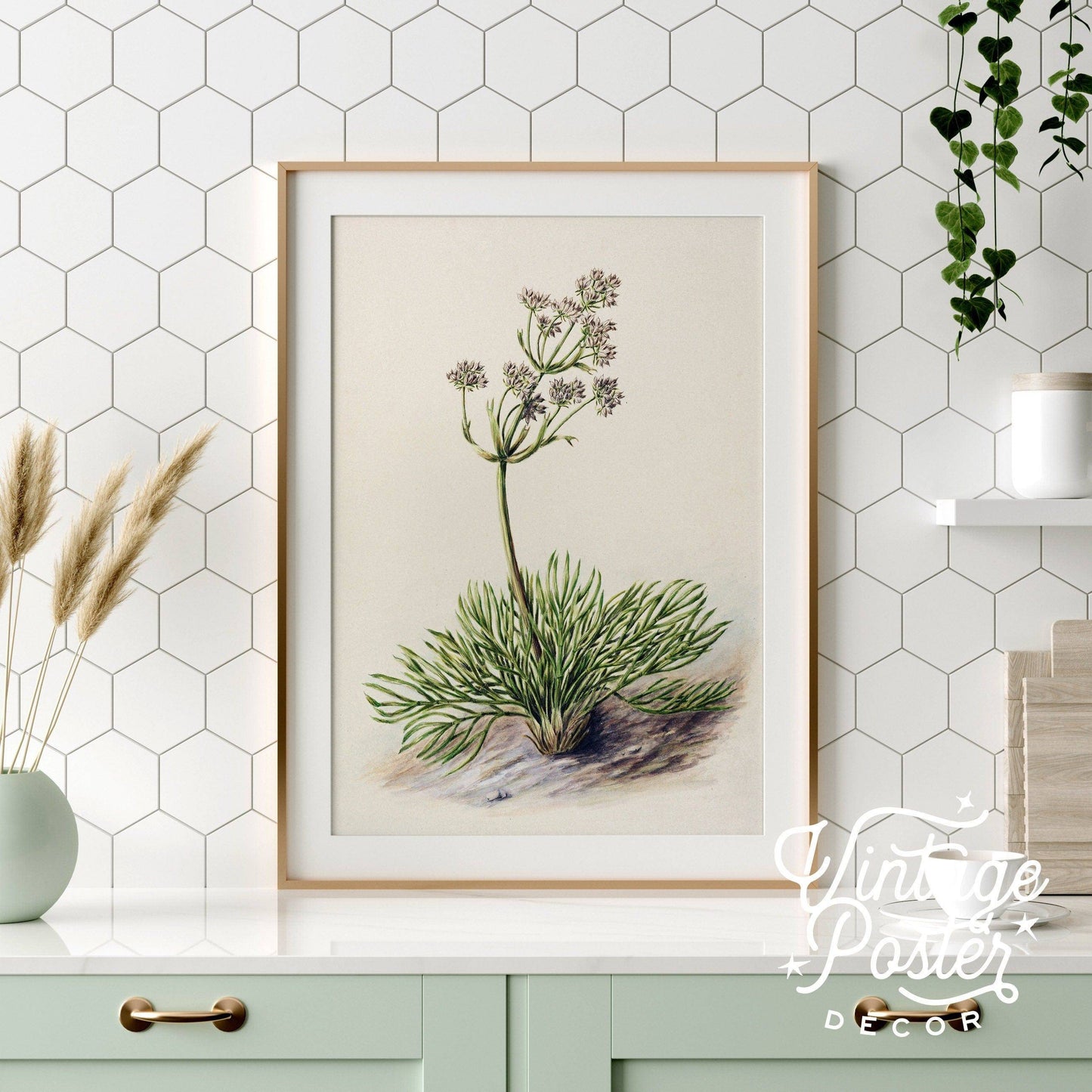 Vintage Floral Art Print, Antique Flower Painting