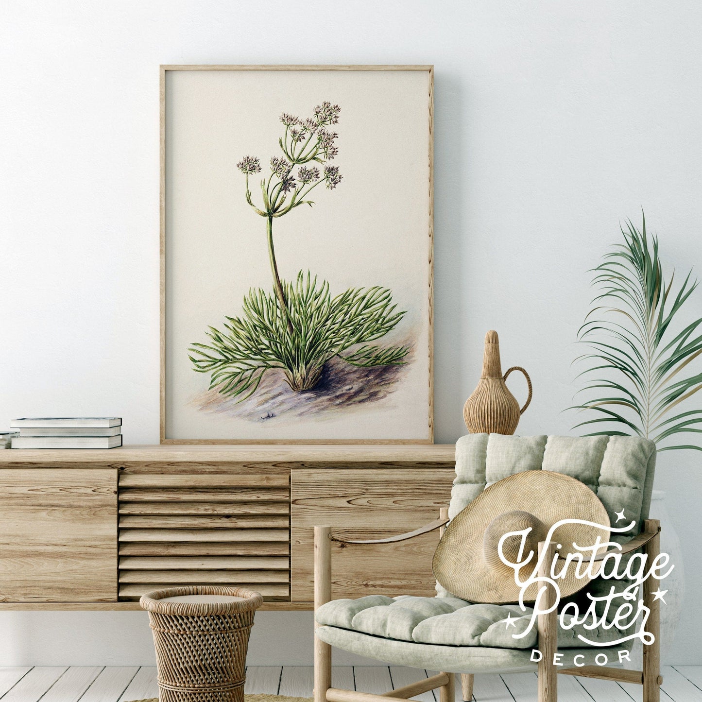 Vintage Floral Art Print, Antique Flower Painting