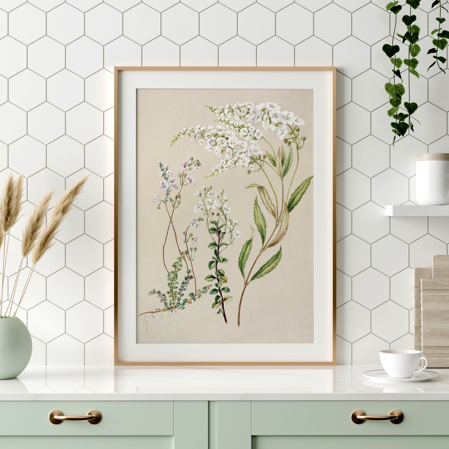 Vintage Floral Print, Botanical Wall Art