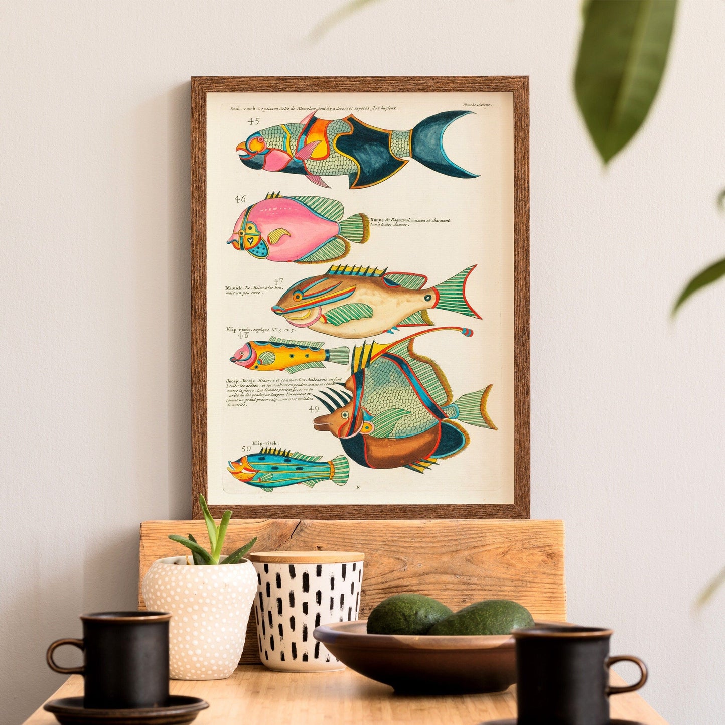 Vintage Under the Sea Poster, Coastal Wall Art, Fish Print