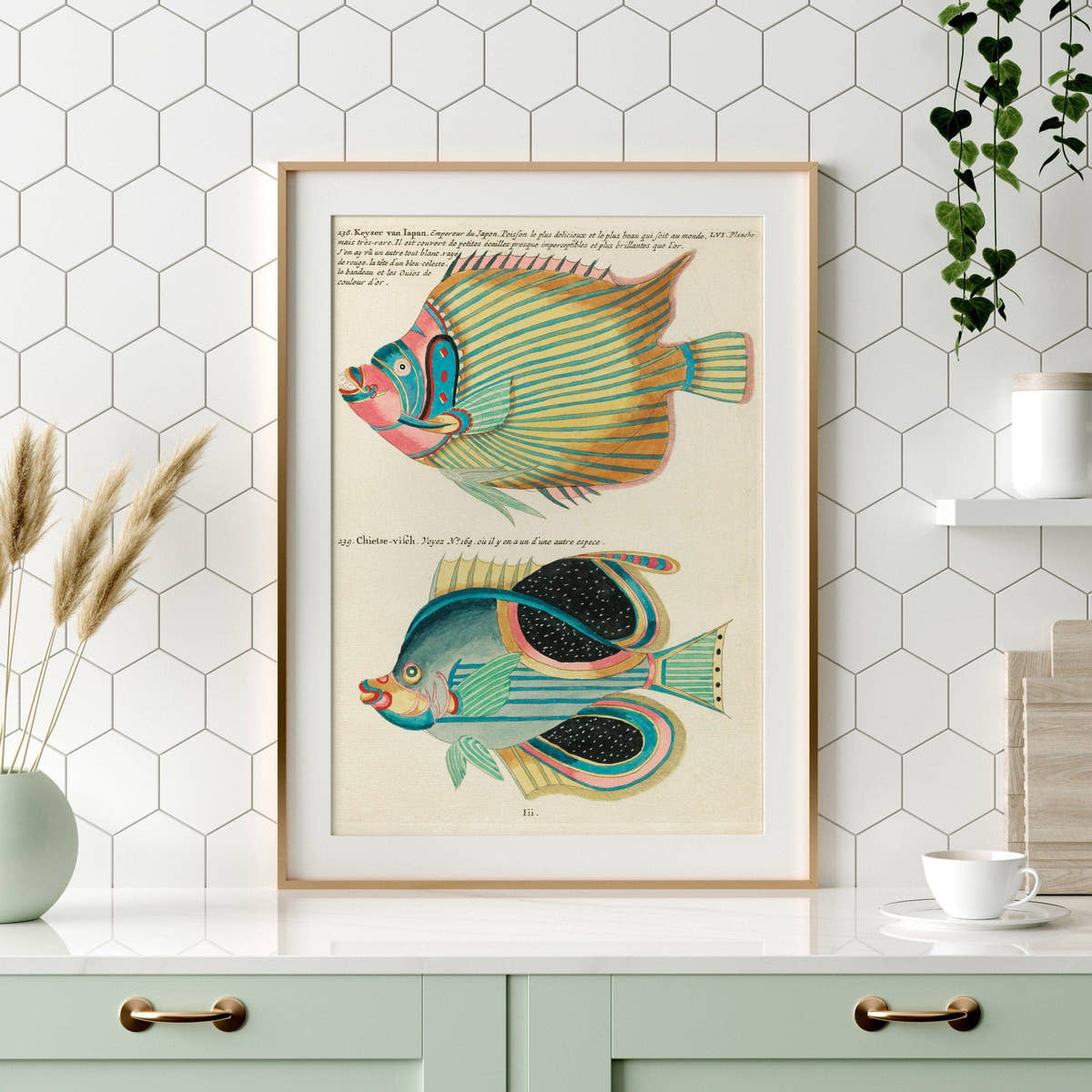 Vintage Under the Sea Poster, Coastal Wall Art, Fish Print