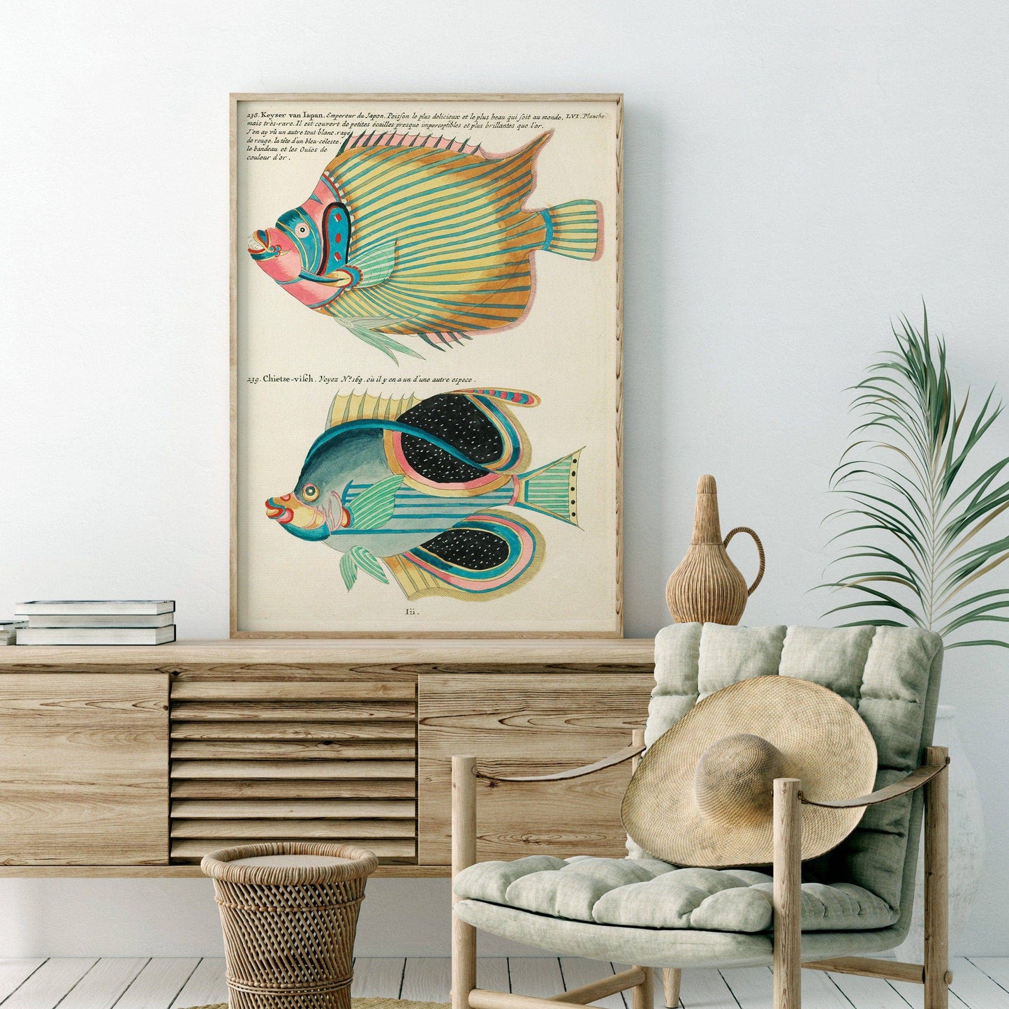 Vintage Under the Sea Poster, Coastal Wall Art, Fish Print