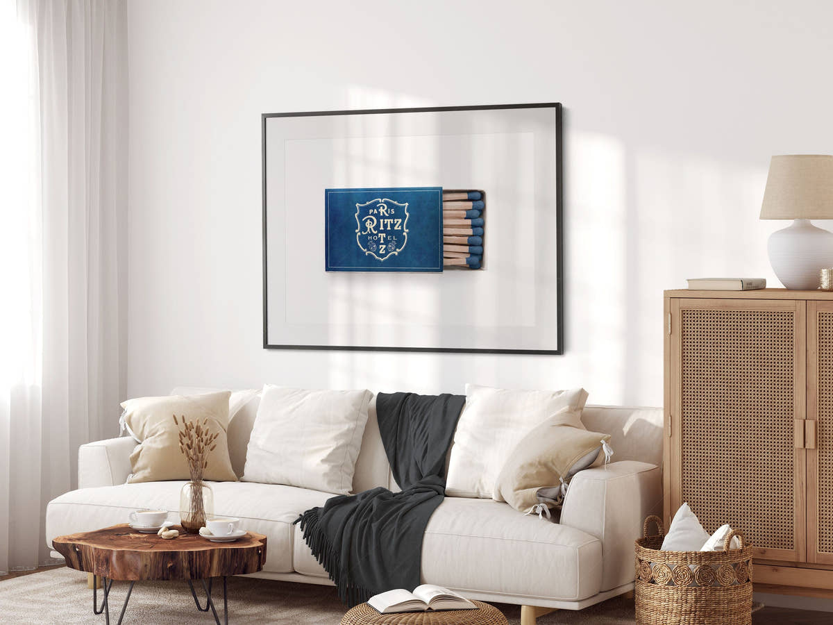 Vintage matchbox photography, Paris Ritz hotel, Elegant home decor