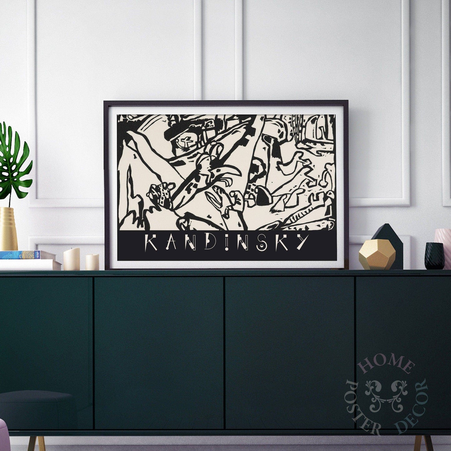 Wassily Kandinsky Print, Black White Poster, Fine Art