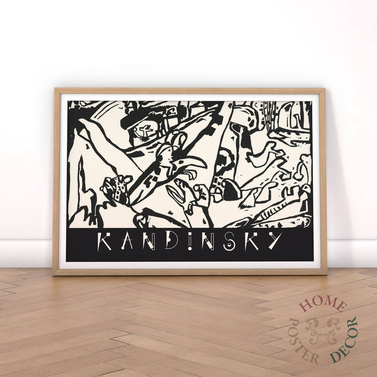 Wassily Kandinsky Print, Black White Poster, Fine Art