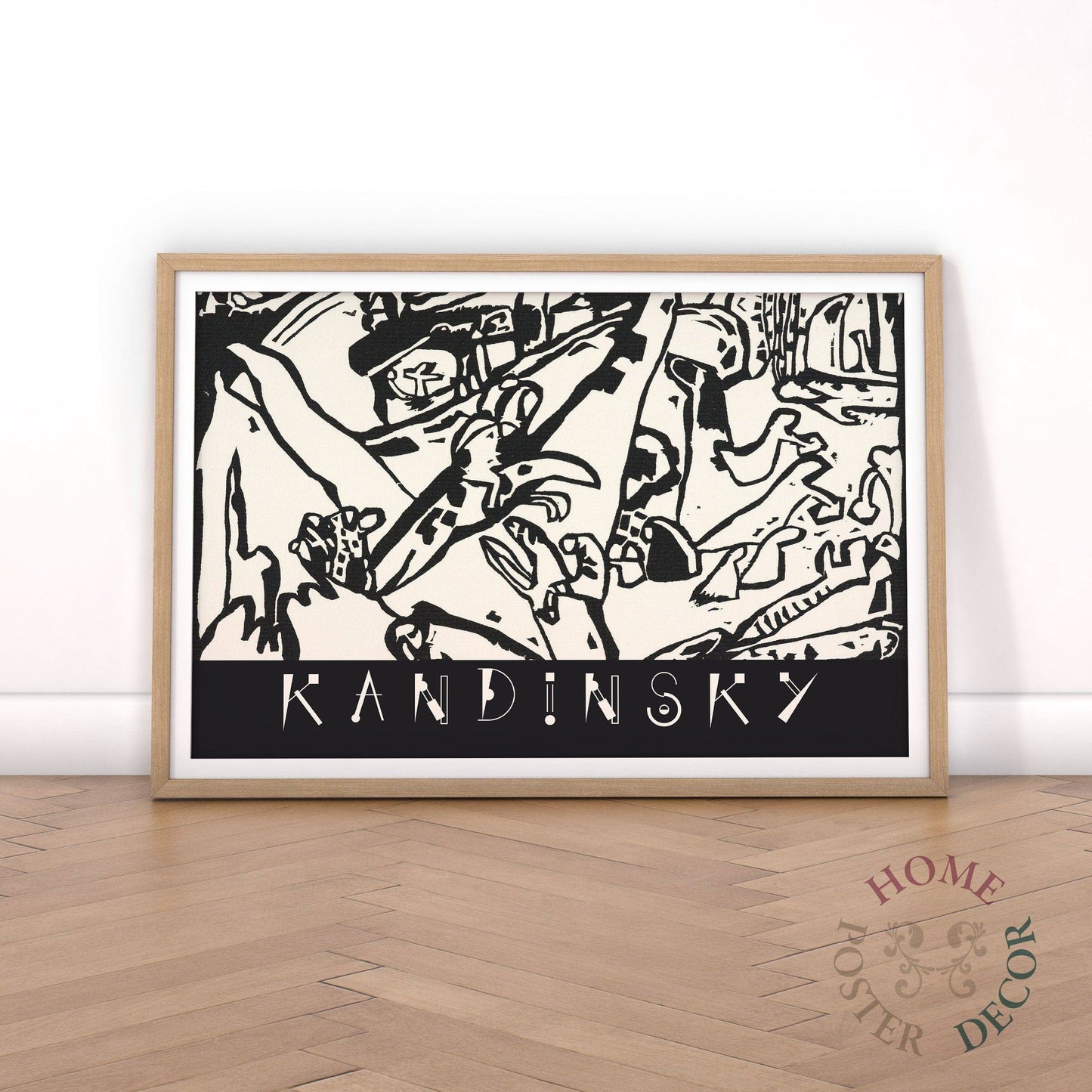 Wassily Kandinsky Print, Black White Poster, Fine Art