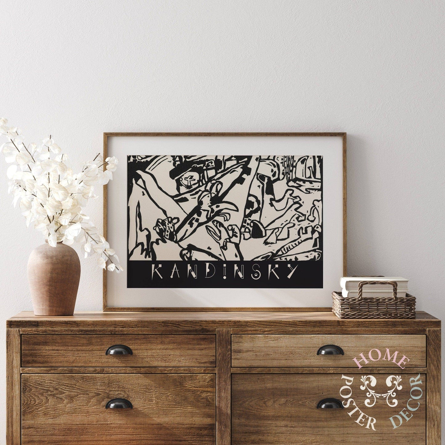 Wassily Kandinsky Print, Black White Poster, Fine Art