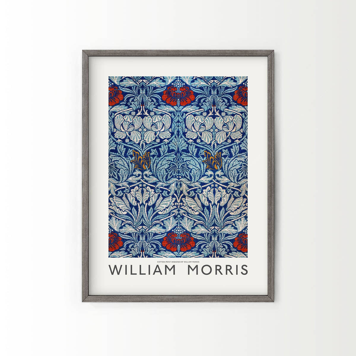 William Morris, Blue Floral Wall Art, Fine Art Print