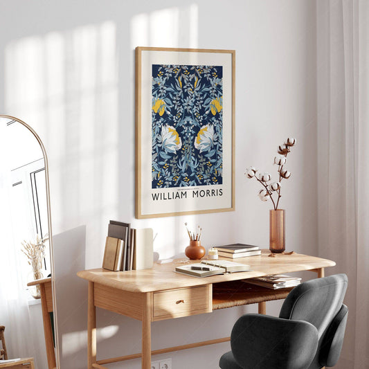 William Morris, Blue Floral Wall Art, Fine Art Prints