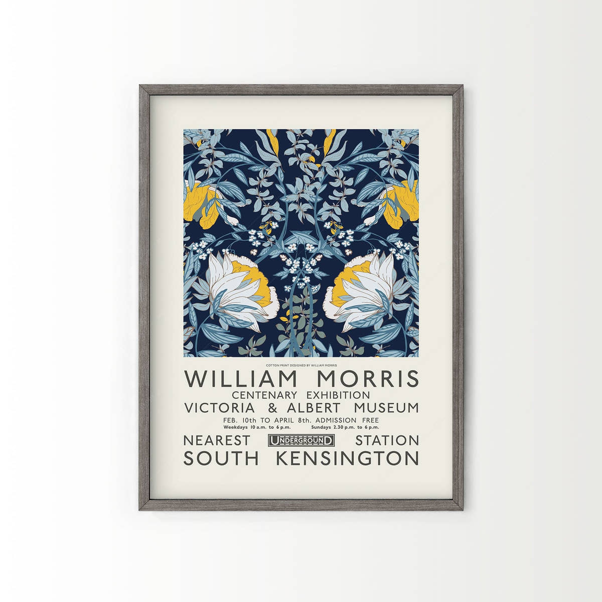 William Morris, Blue and Yellow Flowers, Fine Art Prints