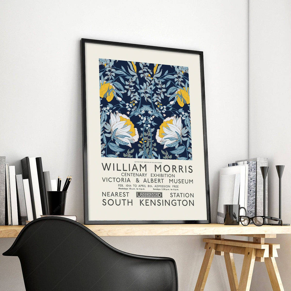 William Morris, Blue and Yellow Flowers, Fine Art Prints