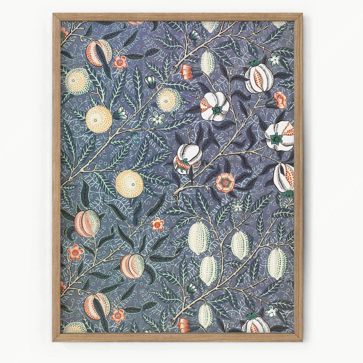William Morris, Citrus Fruits on grey background, Victorian Era