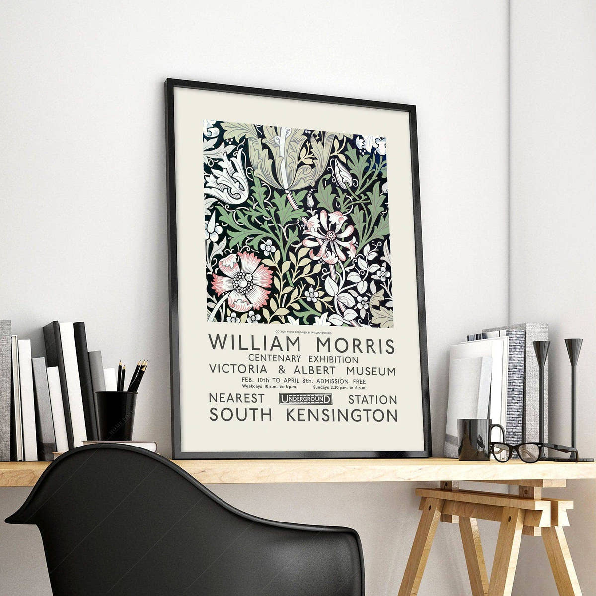 William Morris, Compton Poster, Floral Pattern