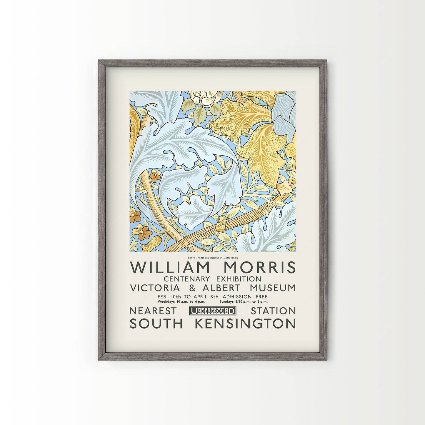 William Morris, Floral Poster, Exhibition Print