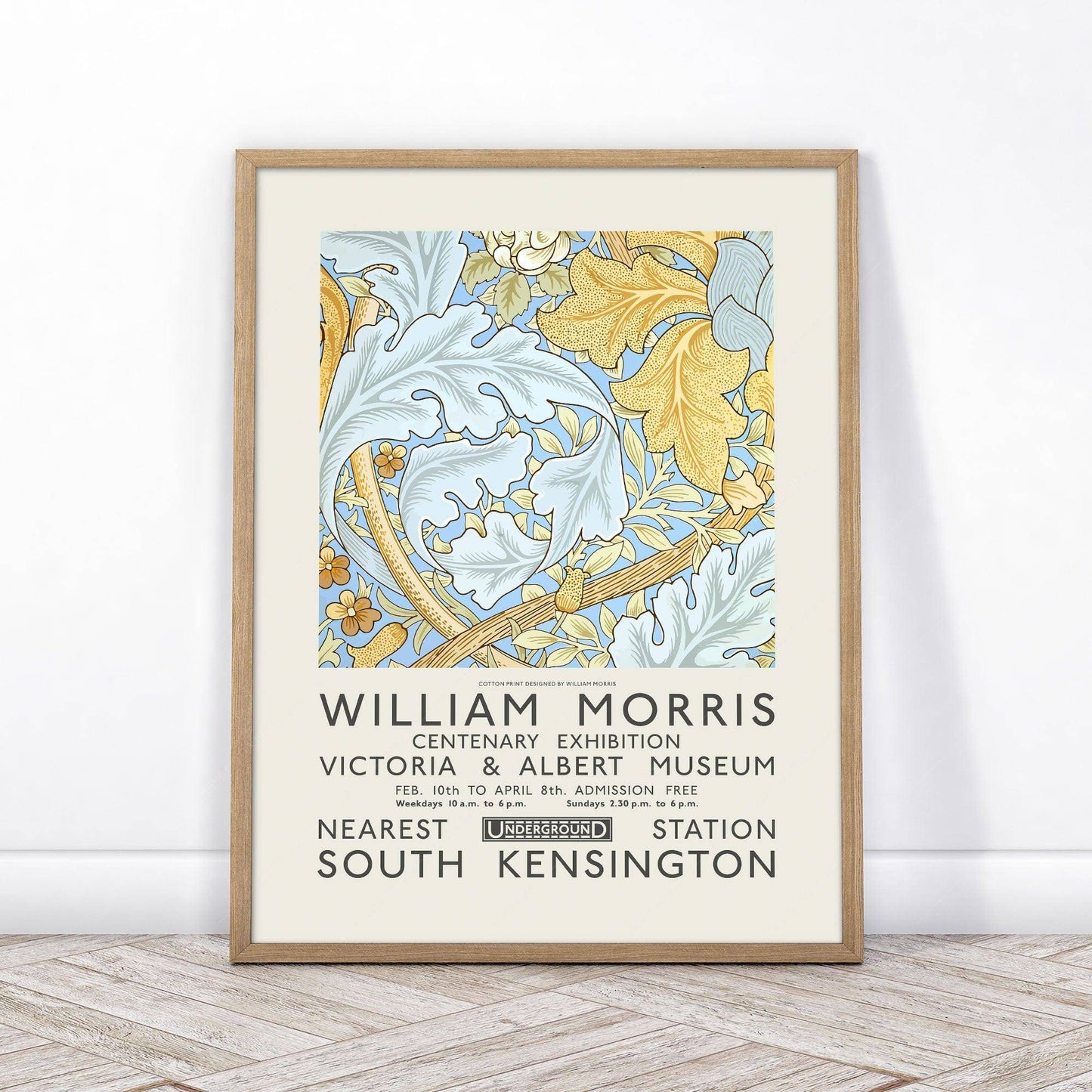 William Morris, Floral Poster, Exhibition Print