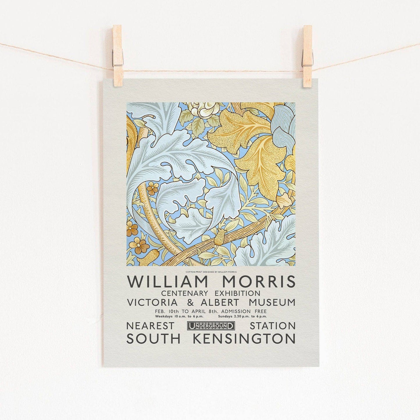 William Morris, Floral Poster, Exhibition Print