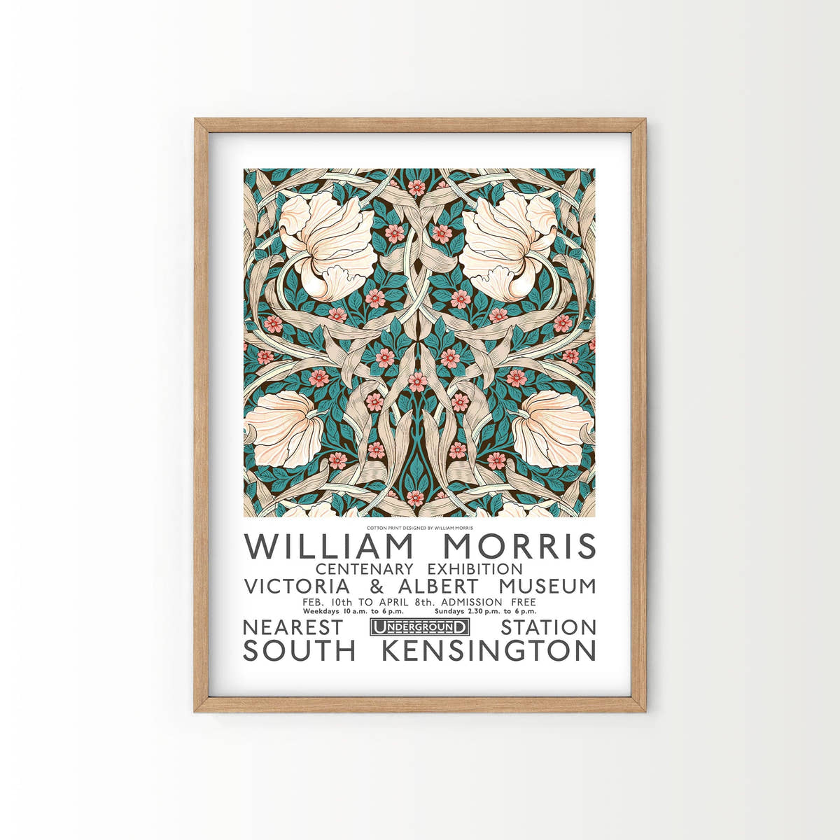 William Morris, Honeysuckle Poster, Set of 2 Prints