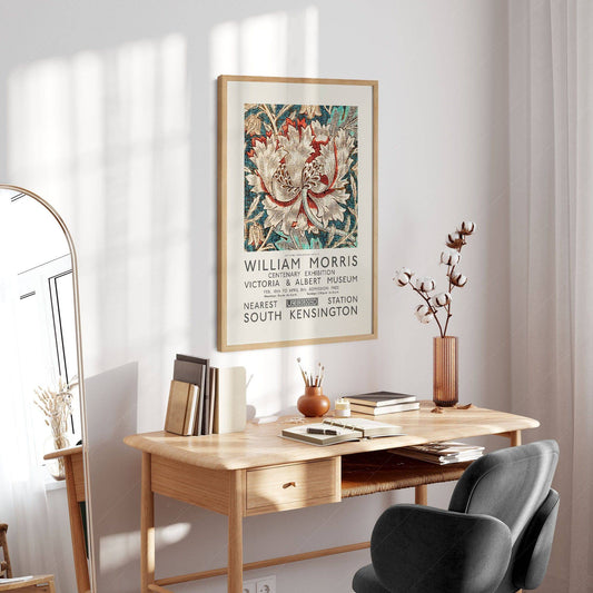 William Morris, Honeysuckle Print, Exhibition Poster
