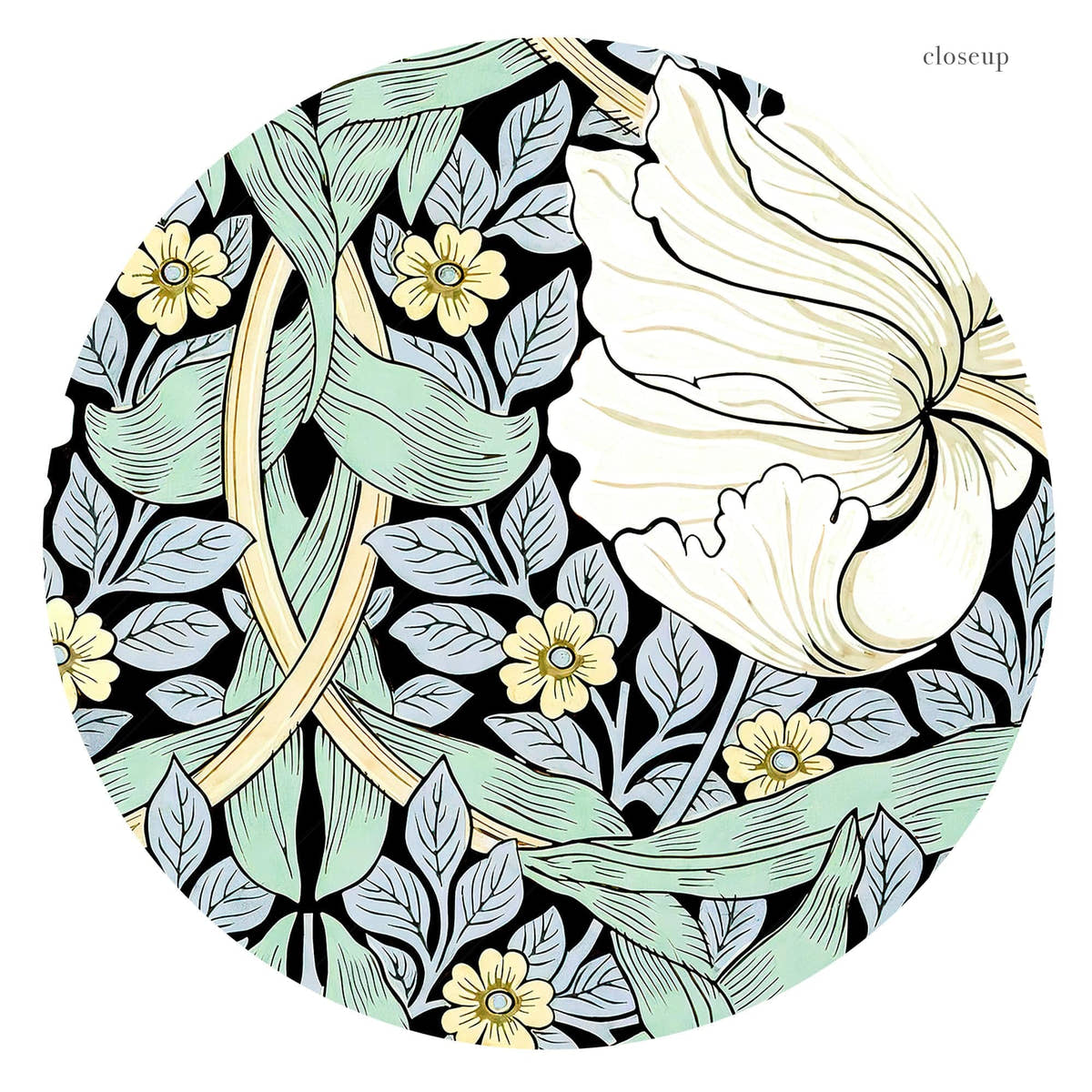 William Morris, Pimpernel Poster, Floral Trellis pattern