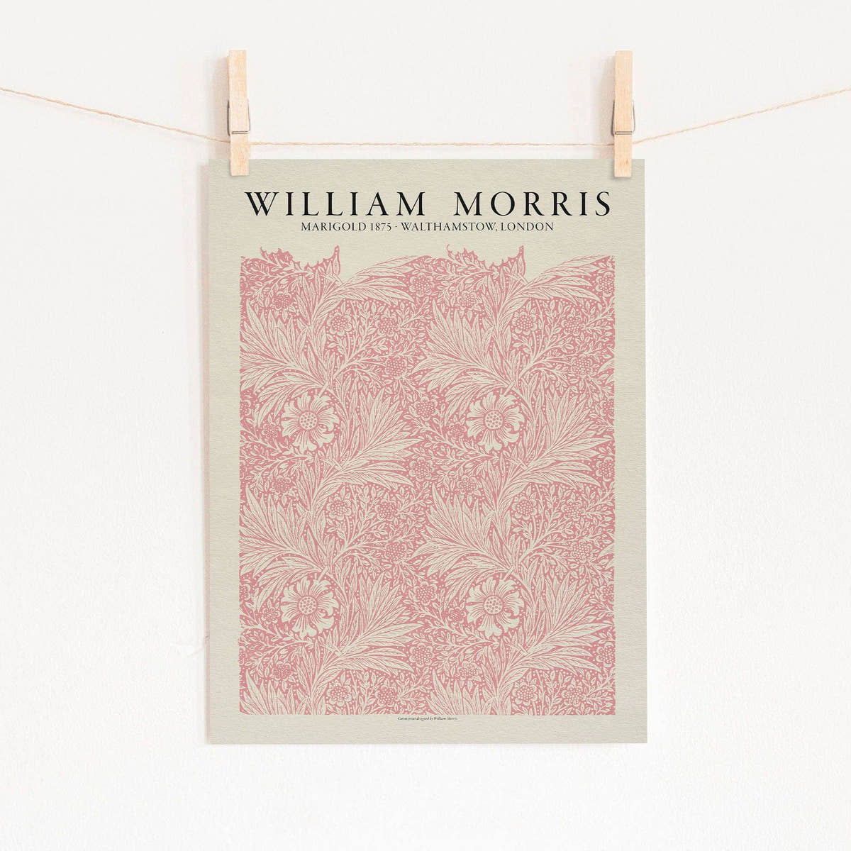 William Morris, Pink Marigold, Fine Art Print