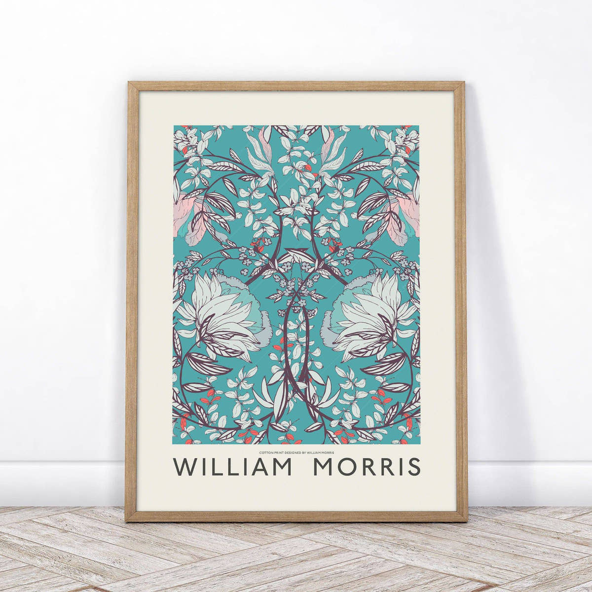 William Morris Print, Blue Floral Pattern