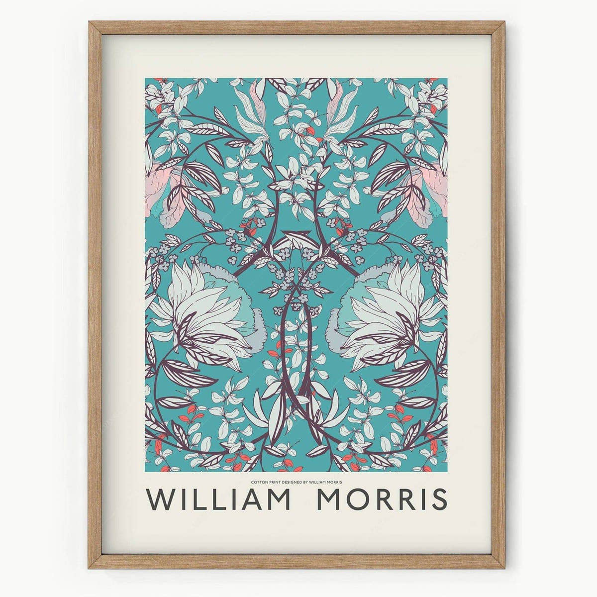 William Morris Print, Blue Floral Pattern