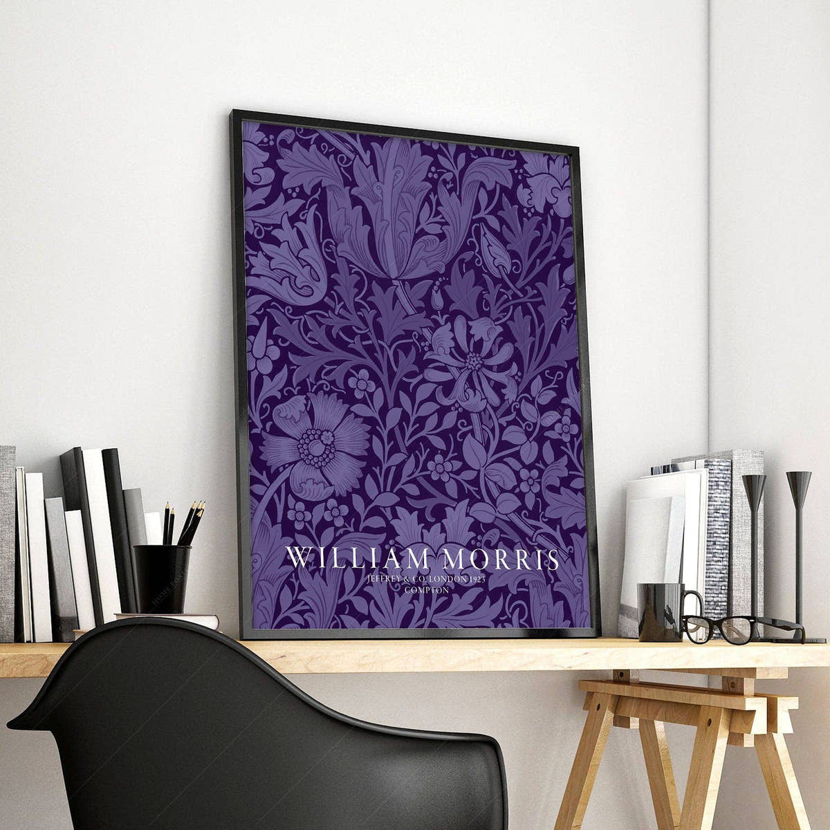 William Morris, Purple Compton, Fine Art Print