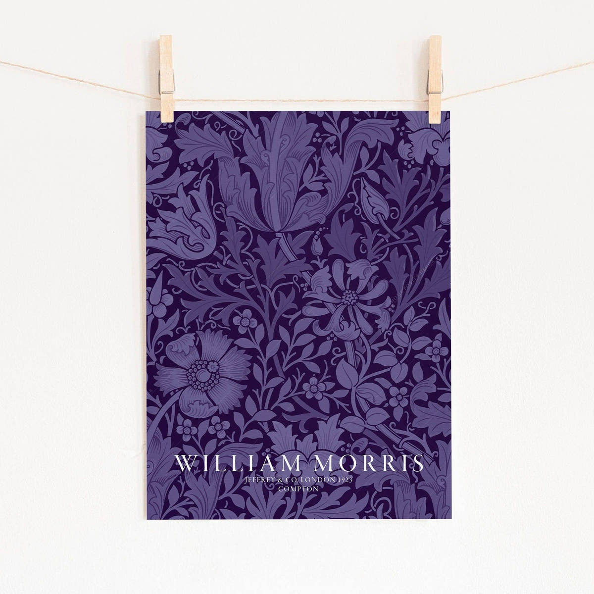 William Morris, Purple Compton, Fine Art Print
