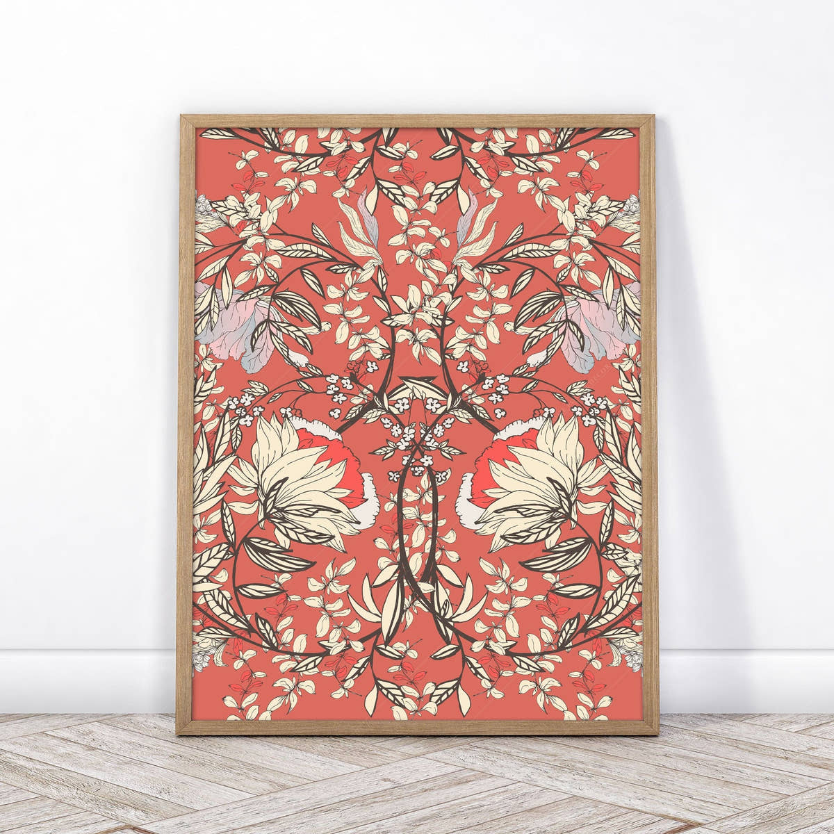 William Morris, Red floral pattern, Fine Art Print