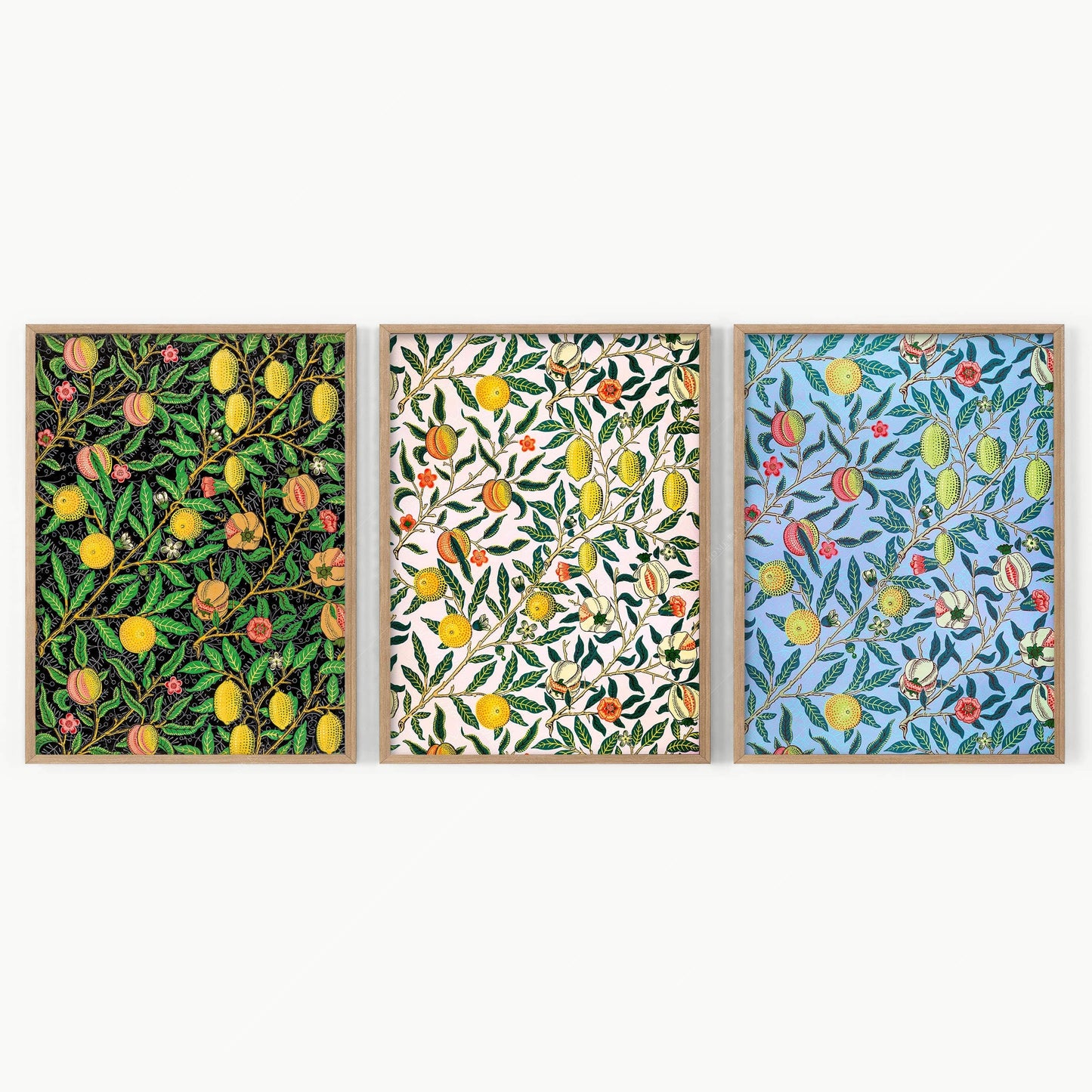 William Morris, Set of 3 Prints, Fruit (or Pomegranate) Posters