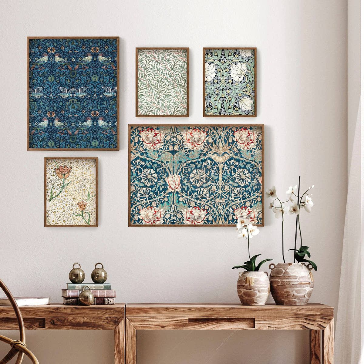 William Morris, Set of 5 Posters, Floral Gallery Wall