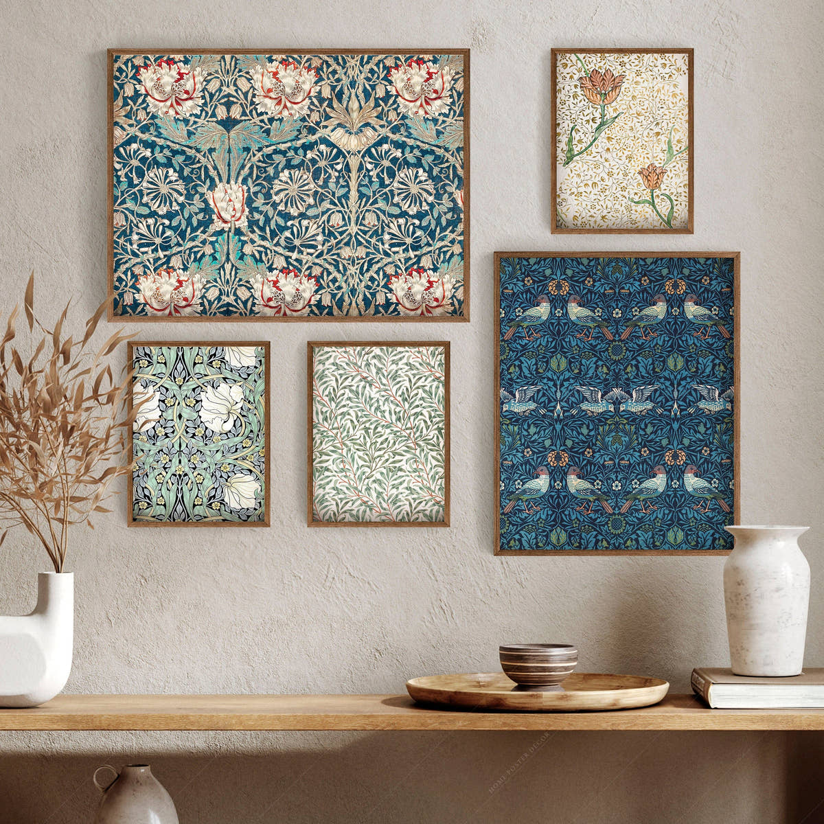 William Morris, Set of 5 Posters, Floral Gallery Wall