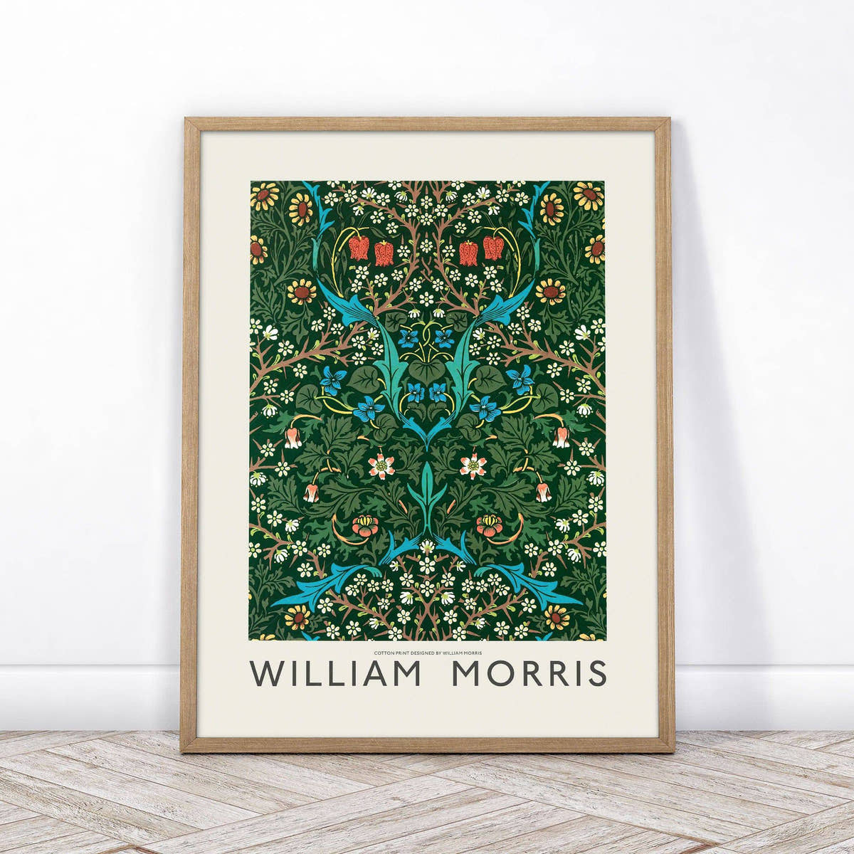 William Morris, Tulips Poster, Blackthorn, Fine Art Print