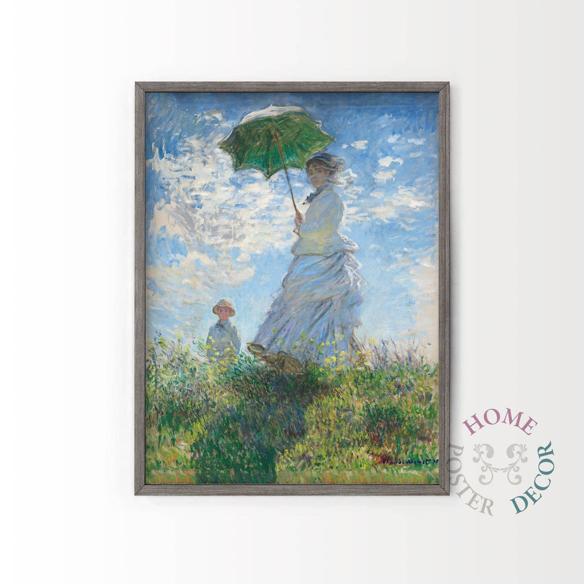 Woman with a Parasol - Madame Monet and Her Son, 1875, Claude Monet
