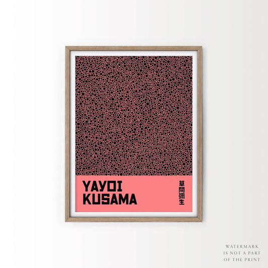 Yayoi Kusama Print, Contemporary Wall Decor, Exhibition Poster, Infinity Nets