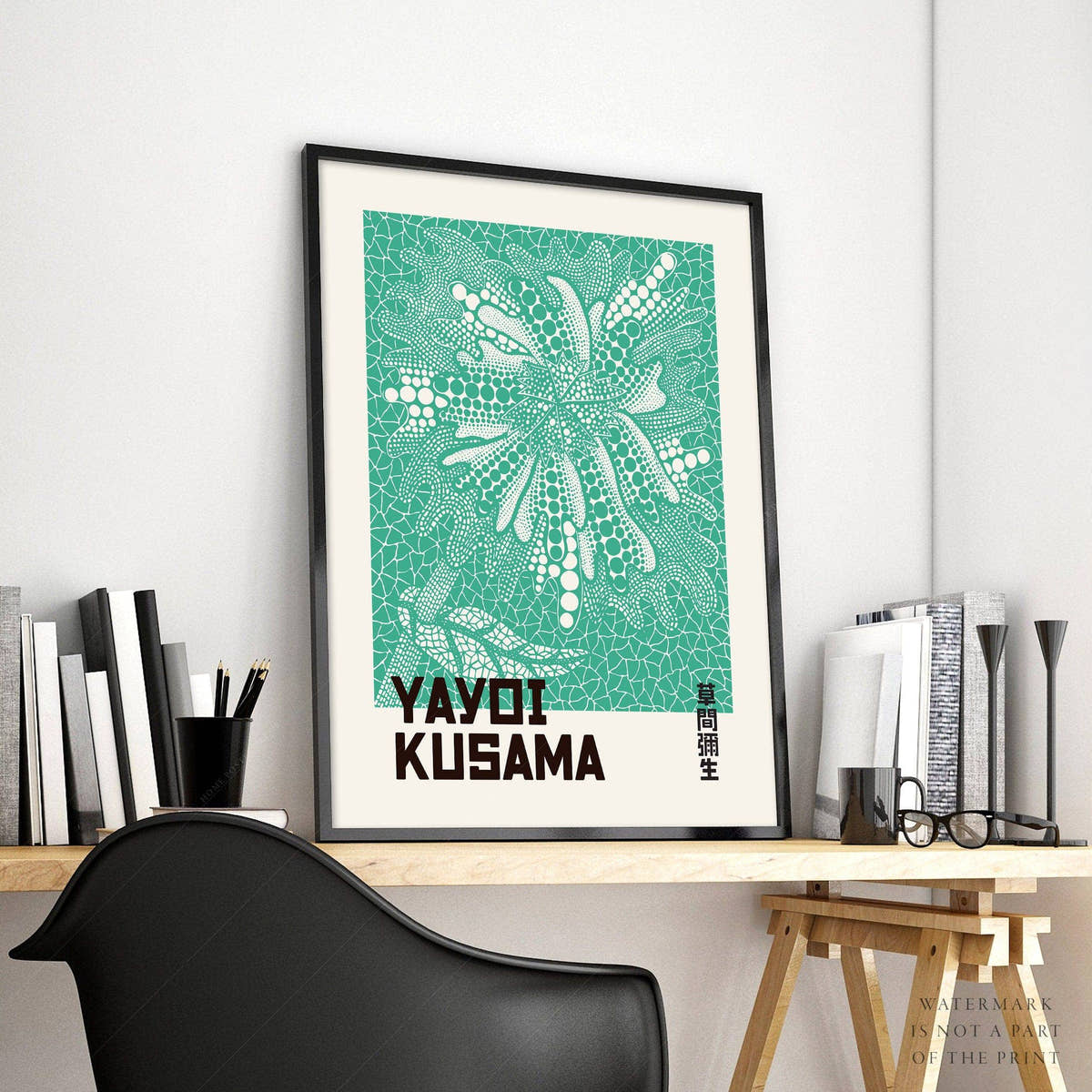 Yayoi Kusama Print, Contemporary Wall Decor, Floral Art