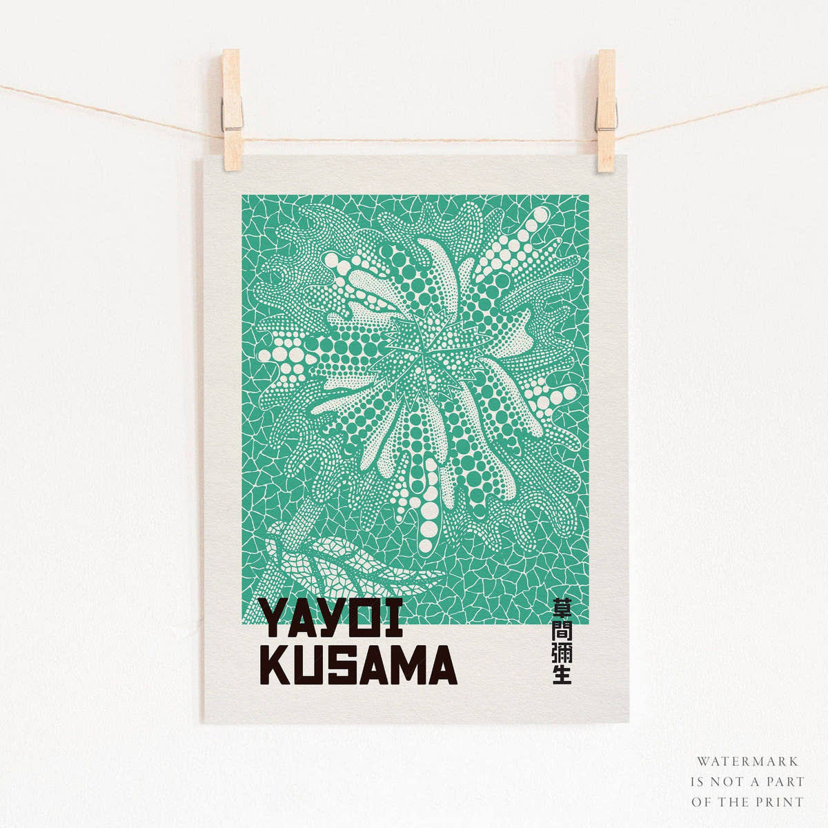 Yayoi Kusama Print, Contemporary Wall Decor, Floral Art