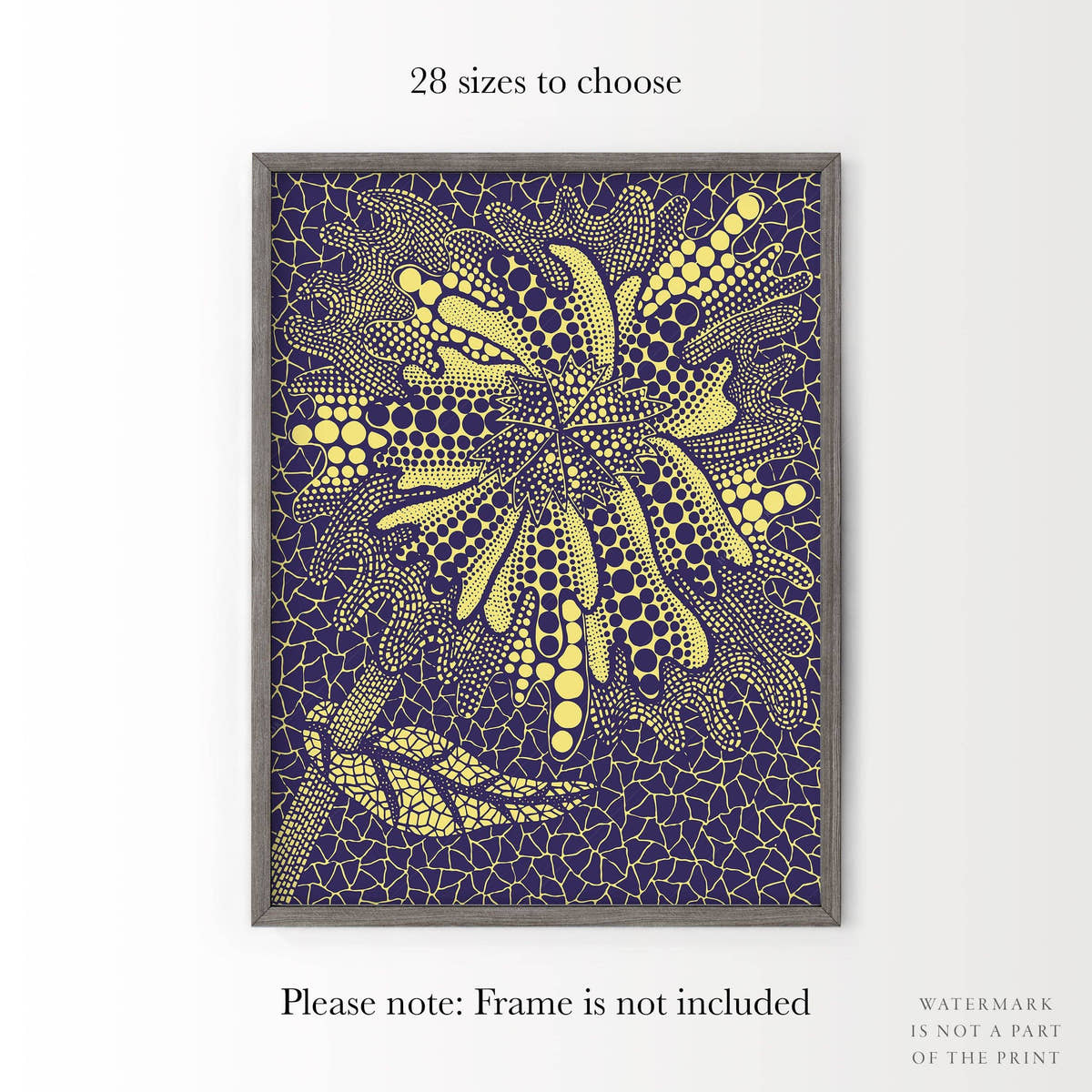 Yayoi Kusama Print, Contemporary Wall Decor, Flower Art