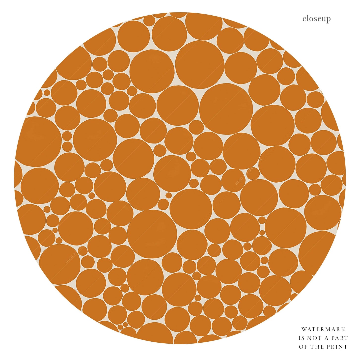Yayoi Kusama Print, Contemporary Wall Decor, Orange Dots
