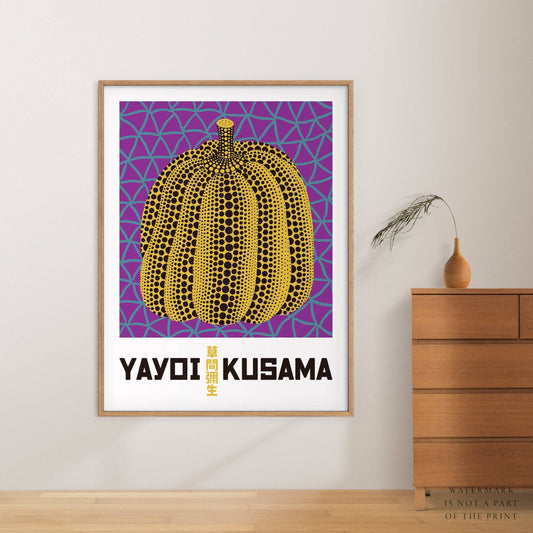 Yayoi Kusama Print, Contemporary Wall Decor, Pumpkin Series