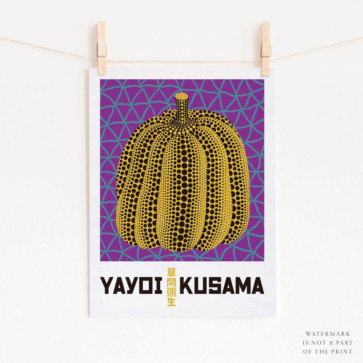 Yayoi Kusama Print, Contemporary Wall Decor, Pumpkin Series