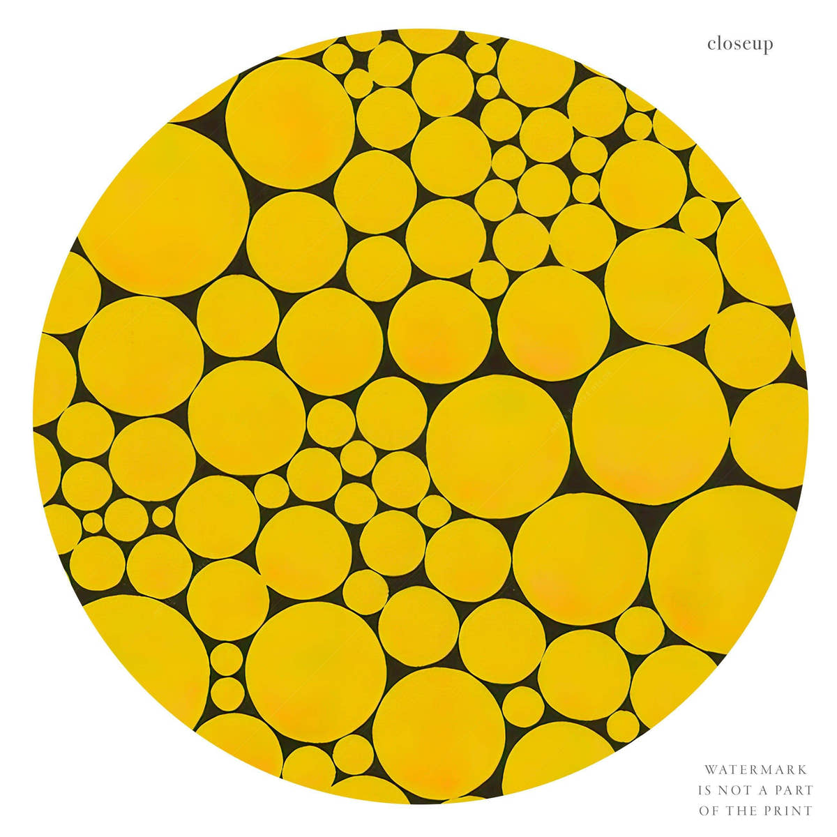 Yayoi Kusama Print, Contemporary Wall Decor, Yellow Dots