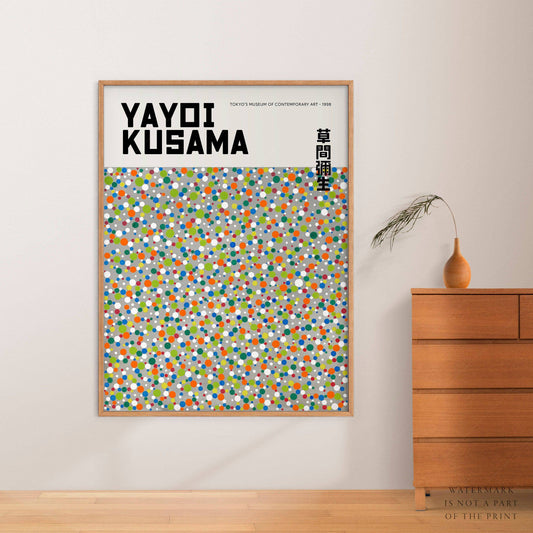 Yayoi Kusama Print, Contemporary Wall Decor, Dots Obsession