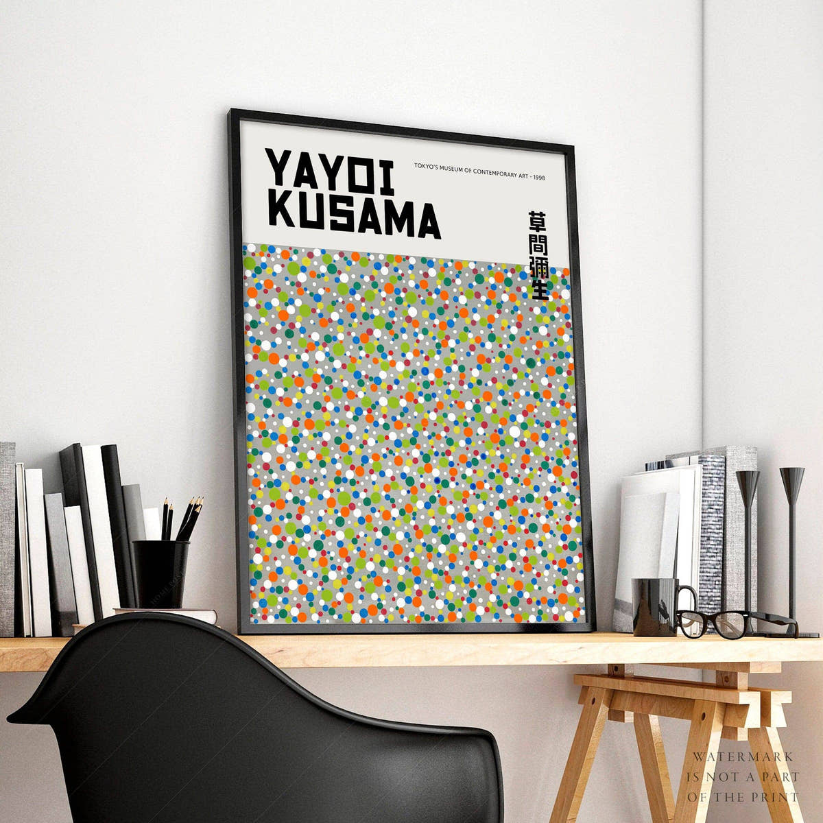 Yayoi Kusama Print, Contemporary Wall Decor, Dots Obsession