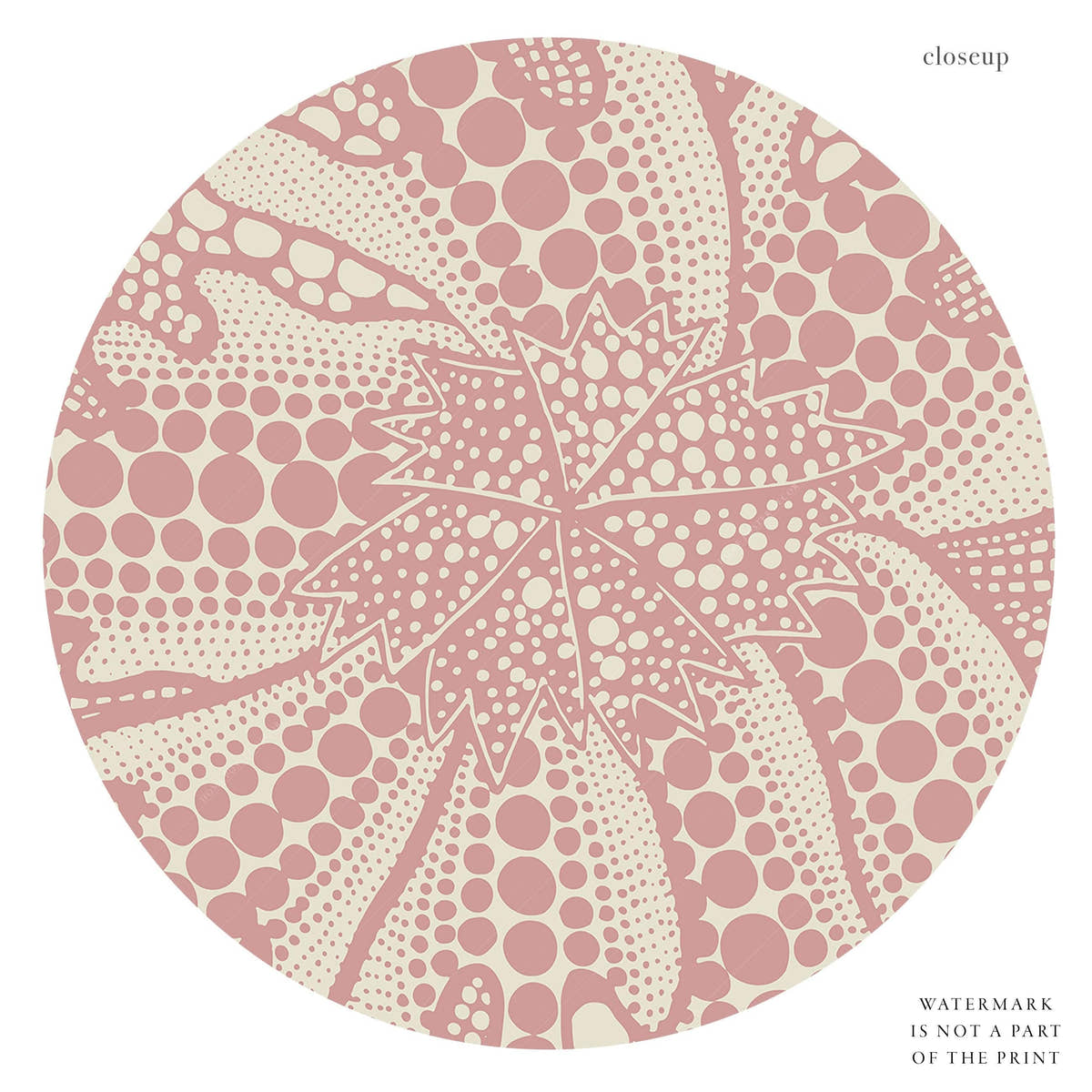 Yayoi Kusama print, Light pink flower, Contemporary wall art