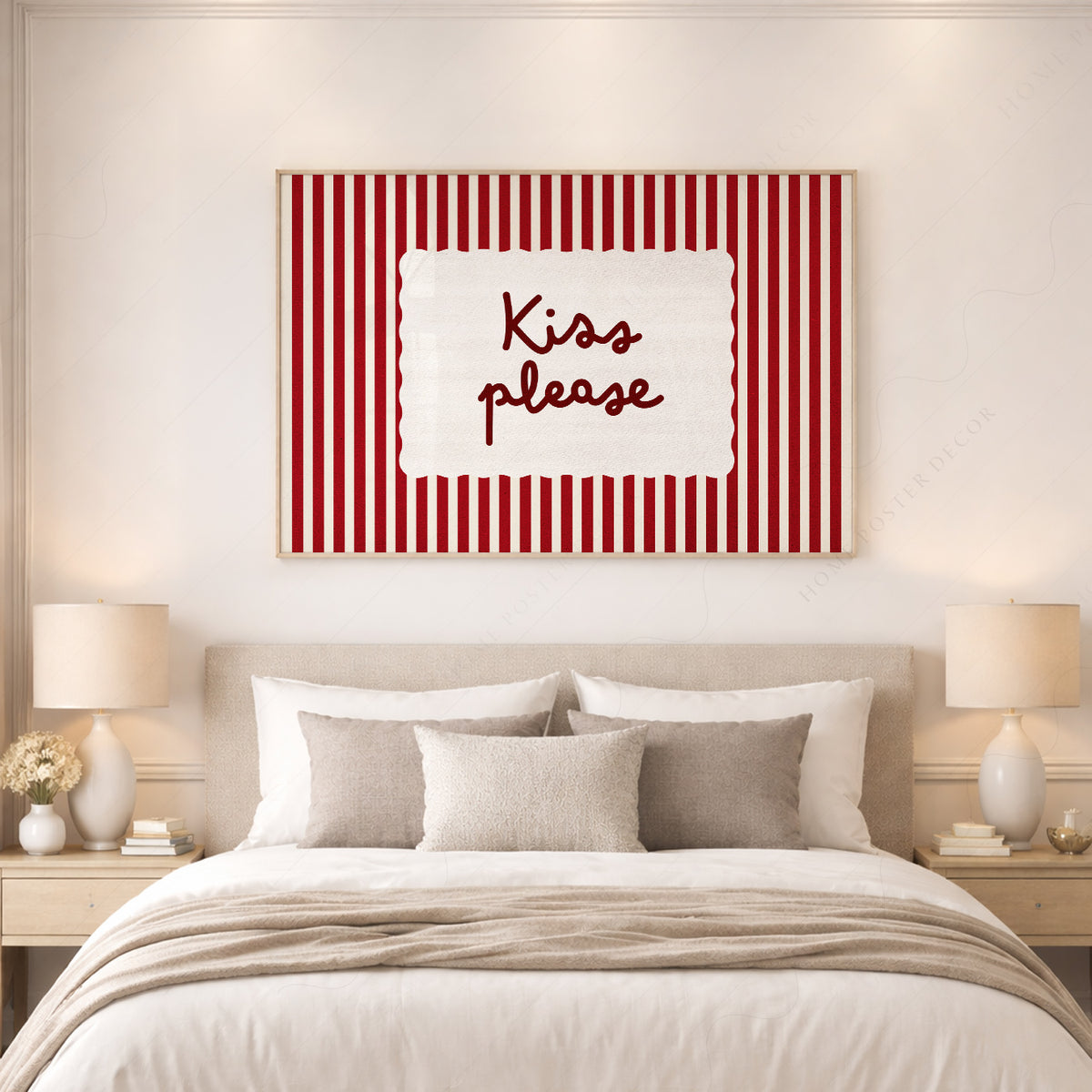 Kiss Please Quote Art Print — artwork preview 17