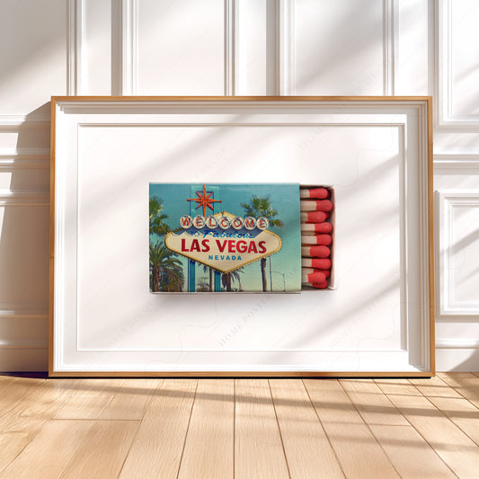 Las Vegas Welcome Sign Matchbox Print – Retro Travel Wall Art Poster — artwork preview 5