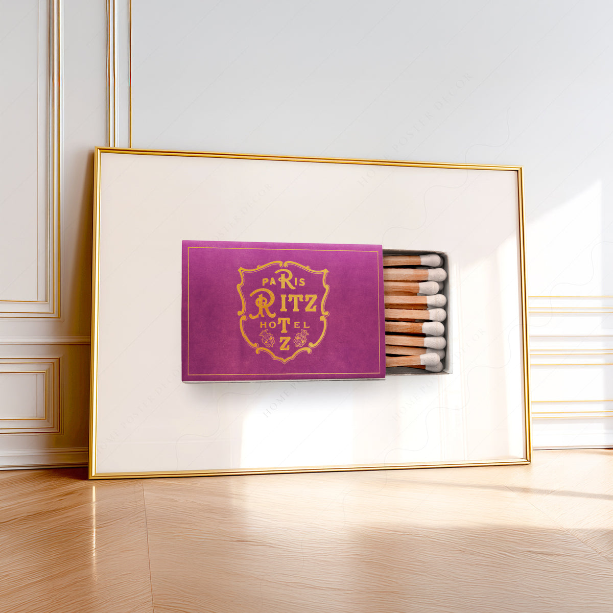 Ritz Paris Purple Matchbox Art Print — artwork preview 1